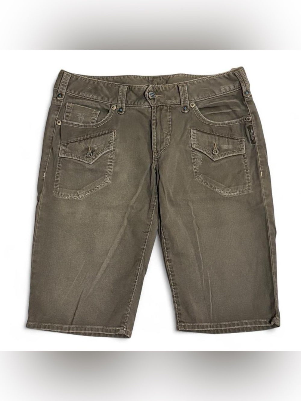 Y2K Silver Jeans cargo low rise bermuda shorts